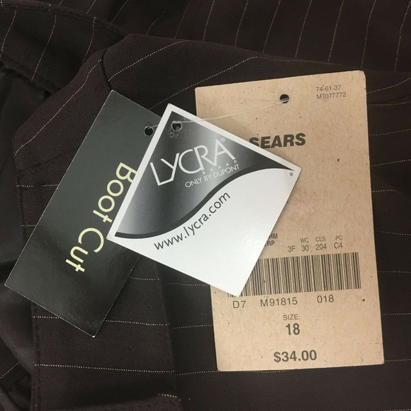 NWT Apostrophe Stretch Brown Striped Skirt Size 18 - Picture 8 of 8